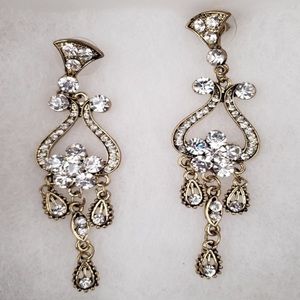 GP rhinestone chandelier earrings